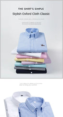 Long Sleeve Pure Cotton Oxford  Embroidered Shirt