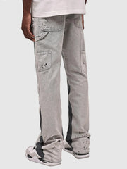 Washed Jeans Men Vintage Ankle Length Trousers Denims