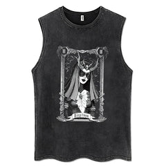 100% Cotton Vintage  Punk Rock Sleeveless Tshirts Gothic Vests