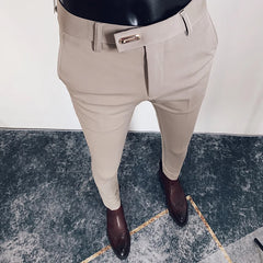 Slim Fit Men Casual Ankle Length Pants S