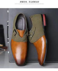 Moccasins Buckle Design Business Leather Men Casual Shoes