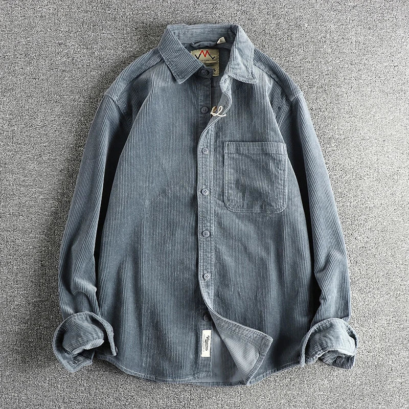 American Khaki Washed Long Sleeve Cotton Shirt