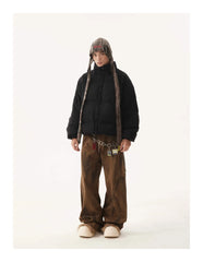 American Vintage Stand Collar Cotton-padded Coat