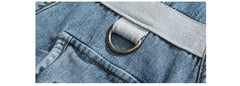 Vest High Street Casual Cargo Denim Vest V-neck