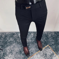 Slim Fit Men Casual Ankle Length Pants S