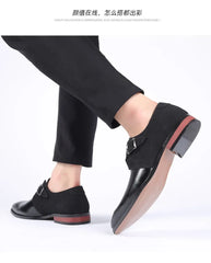 Moccasins Buckle Design Business Leather Men Casual Shoes