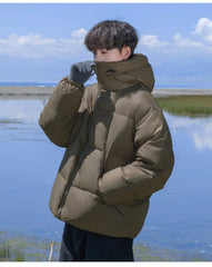 Padded Lightweight Plump Warm Waterproof Hooded down jacket