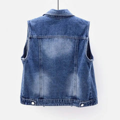 Denim Vests Sleeveless Jean Jackets