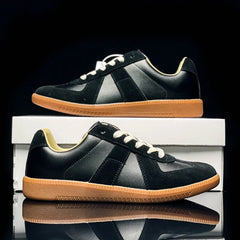 Sneakers unisexe en cuir véritable: chaussures décontractées pour hommes et femmes