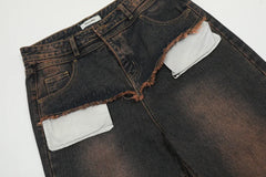 Baggy Pants Mens Y2k Jeans Cotton Casual Denim Trousers