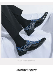Loafers Fashion Tiger Gold metal Men Flats Shoe