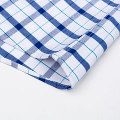 100% Pure Cotton Oxford Long Sleeve  Plaid Shirt