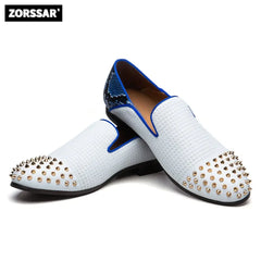 Rivet Modern Style Casual Slip On Formal Loafers Men Moccasins Shoes