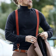 Cotton Half High Neck Base Sweater