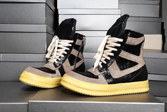 Genuine Leather High-top Ankle Boots