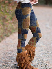 Leggings Beautiful 3D Printing Middle-Waiste Stretch Pant