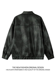 American Dyed PU Leather Jacket