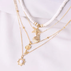Boho Soft Pottery Starfish Necklace