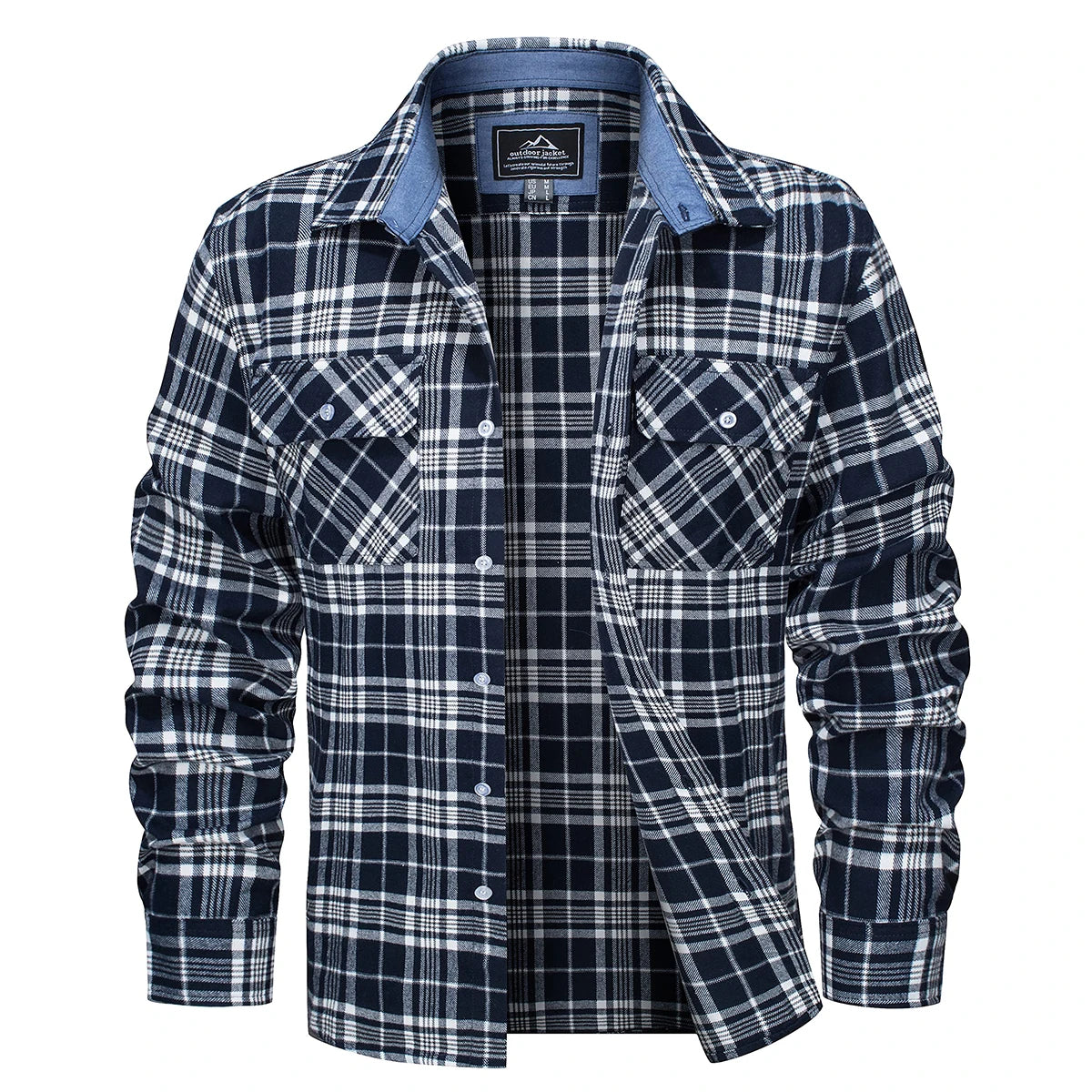 Plaid Flannel Shirts Long Sleeves Casual Cotton Shirt