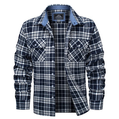 Plaid Flannel Shirts Long Sleeves Casual Cotton Shirt