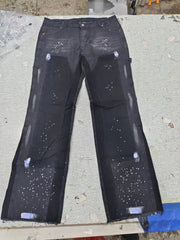 Washed Jeans Men Vintage Ankle Length Trousers Denims