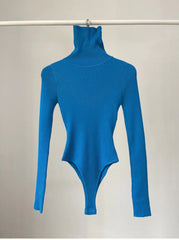 Cotton BTurtleneck Solid Knitwear Knitted Bodysuits