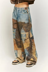 Design High-End Jeans for Men and Women Loose Cool Straight Wide Leg Casual Trousers