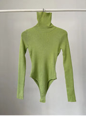 Cotton BTurtleneck Solid Knitwear Knitted Bodysuits