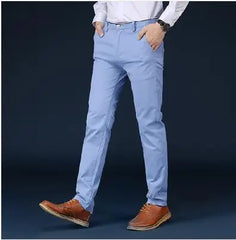 Plaid Trousers Slim Pants Gray Stripe