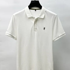 Embroidered Men's Pure Cotton Hot Polo Shirt