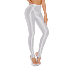 Glossy Tummy Control Sport Jogging Pants