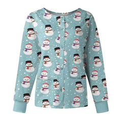 Long sleeve Cartoon print spa  Slim Fit top