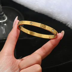 Bracelet en acier et or