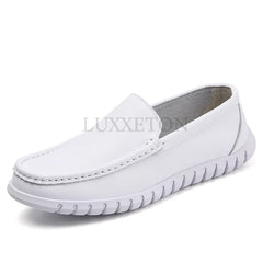 Breathable Soft Non Slip  Genuine Leather Slip on Small Shoes