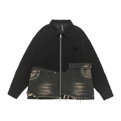 Patchwork Denim Jacket Mens