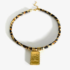 Vintage Gold Plated Heart Sun Pendant Necklace