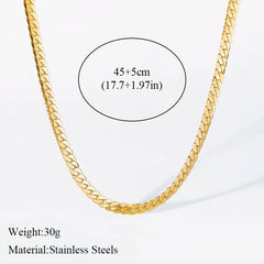 Waterproof Stainless Steel Metal Chain Necklace Bracelet