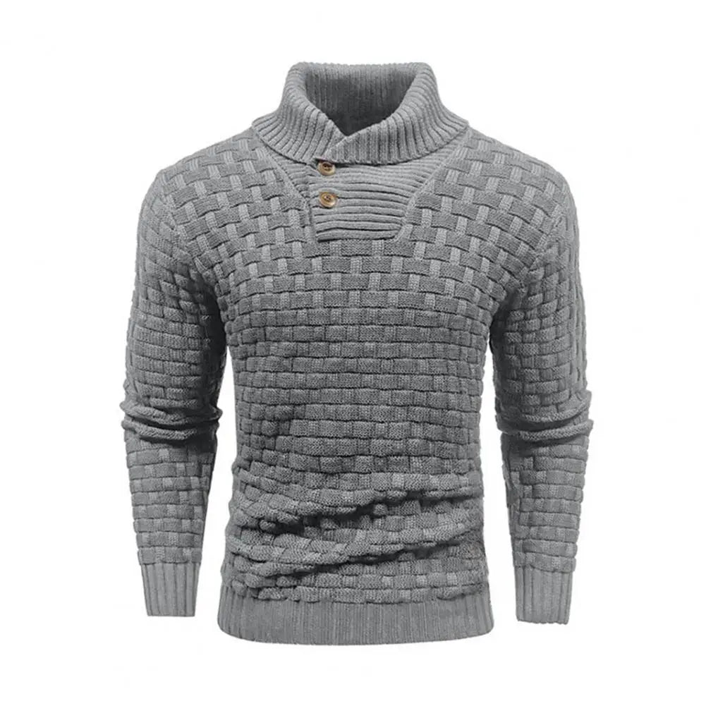 Neck Protection Knitted Thick Elastic Slim Fit Sweater