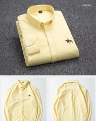 Long Sleeve Pure Cotton Oxford  Embroidered Shirt