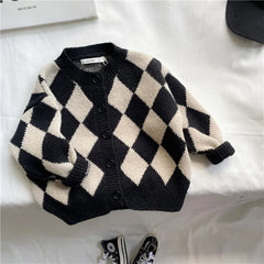 Woolen Sweater Cotton Knitting Cardigan Warm Thicken Velvet
