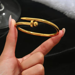 Bracelet en acier et or