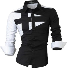 Casual Dress Shirts Fashion Designer Stylish Long Sleeve