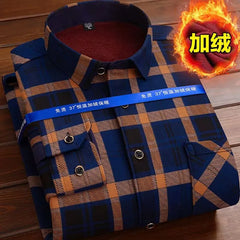 Fleece Shirt Long Sleeve Plaid Shirt