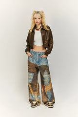 Design High-End Jeans for Men and Women Loose Cool Straight Wide Leg Casual Trousers