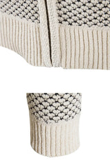 Fleece-lined Knitted Top Cardigan Jacket Hooded Pullovers