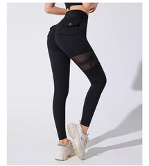 Butt Lift Mesh Pocket Cargo Running Leggings