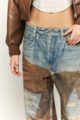 Design High-End Jeans for Men and Women Loose Cool Straight Wide Leg Casual Trousers
