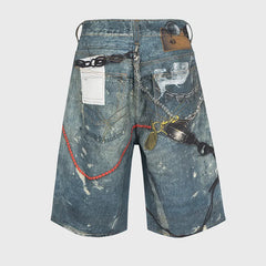 Distressed Vintage Pants Denim Shorts