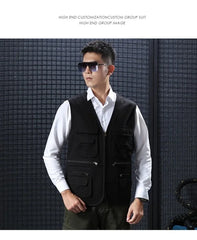 Fishing Cotton Sleeveless Vest With Many 16 Pockets
