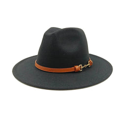 Vegan felt fedora hat wide brim hat